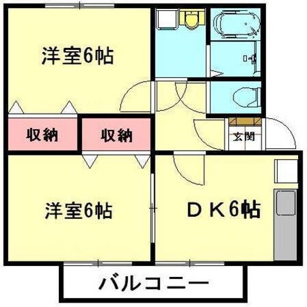 コンフォート大宮Bの物件間取画像